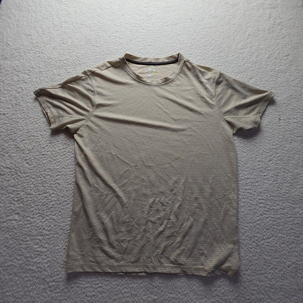 XCELSIUS ACTIVE Shirt Mens Large Beige Short Sleeve Athletic Performance Tee Top